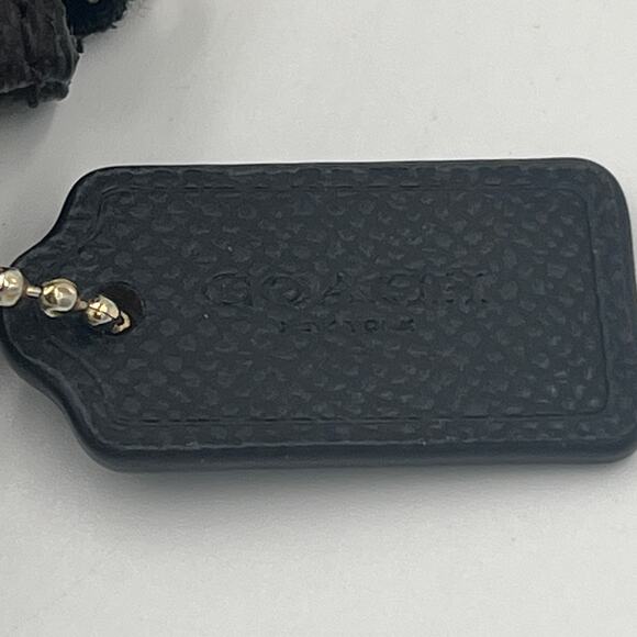 COACH Signature Brown Black Wristlet Wallet PVC Double Corner Zip F87591 - Picture 4 of 10